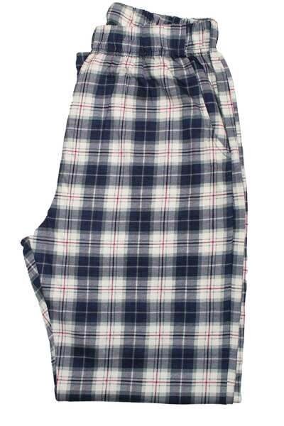 Made By me Pantaloni de pijama pentru bărbați în carouri croială – cu buzunare, moi și confortabili pentru zi cu zi