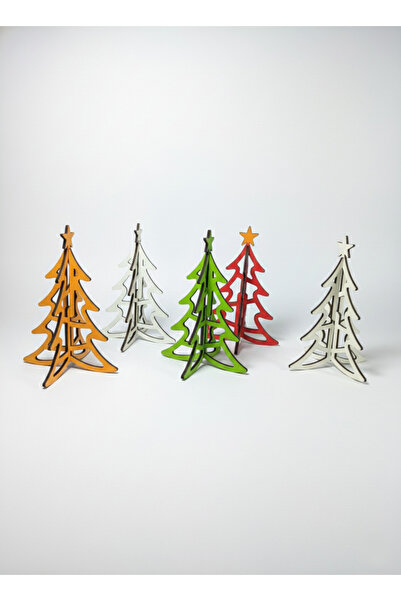 Porsuk Modern مجموعة زينة شجرة عيد الميلاد مكونة من 5 قطع صغيرة الحجم من أشجا...