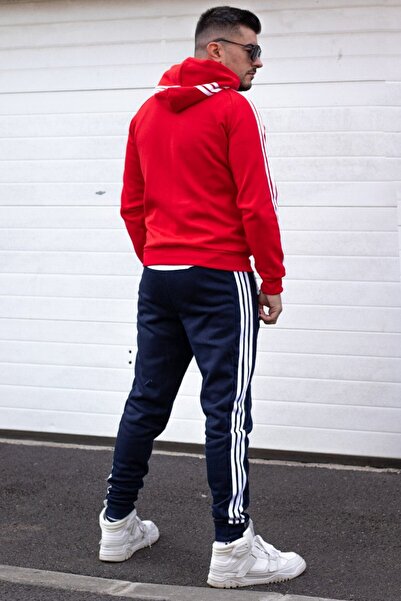 EXCLUSIVE STYLE Men's cotton tracksuit - ExDG Red/Navy