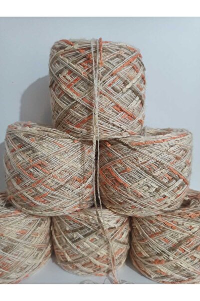 İPEK YÜN İPLİK DÜNYASI Makaron Örgü İpi 2 Kat (Krem Tonları) Sosis İp (Çok Renkli) Karışım 100gr