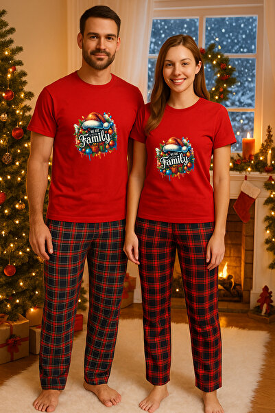 MVRDAR Christmas set for two – t-shirt and pajama pants, cotton, holiday and Christmas theme