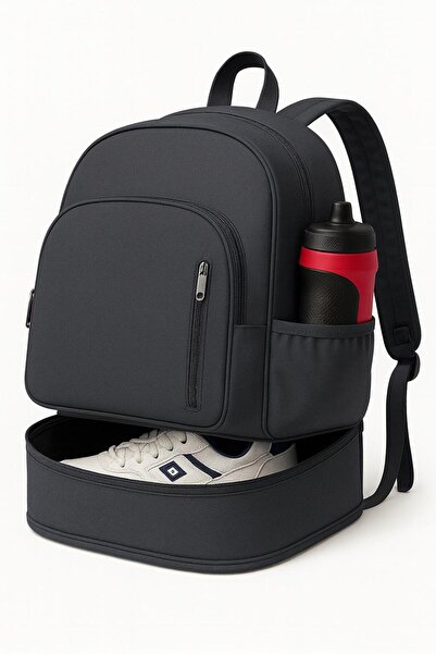 Bambus Sporcu Sırt Çantası - Ayakkabı Bölmeli , Tablet, Telefon Bölmeli , Su Geçirmez Sporcu Sırt Çantası