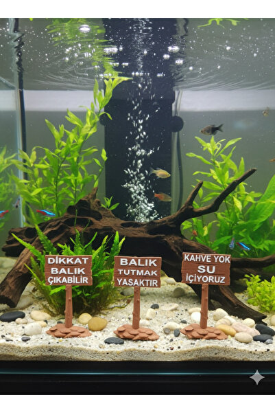 ETK-3D Akvaryum Tabela Dekoru 8x5 cm 3'lü Set