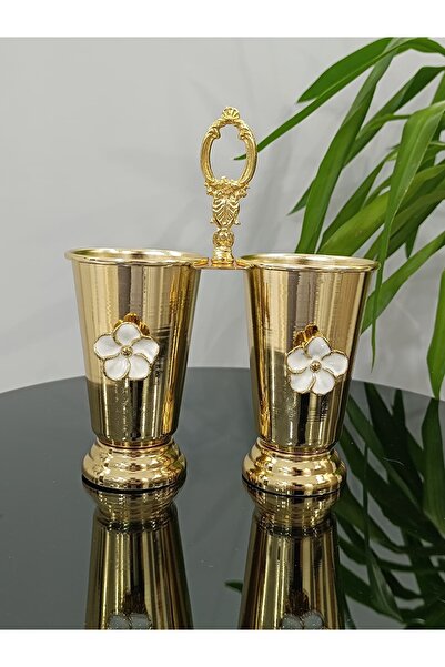 PARILTI HOME COLLECTİON Suport pentru linguri de aur, pachet de 2