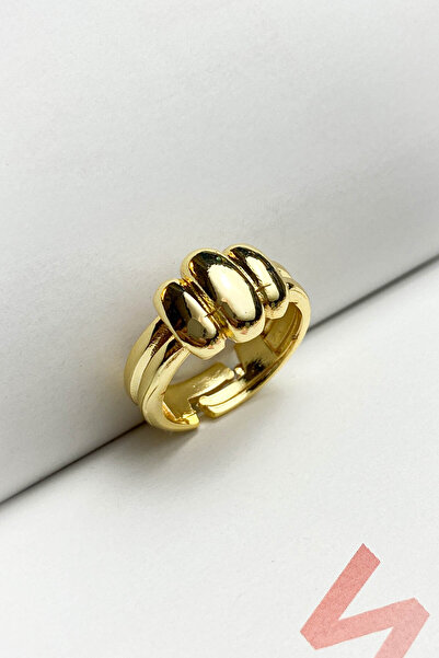 roshel Steel 3 Line Embossed Ring Adjustable