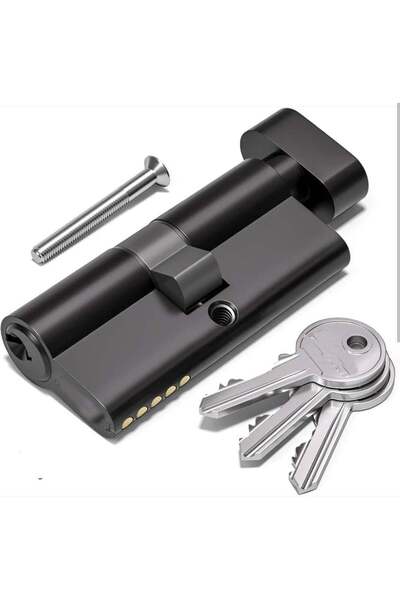 Generic أسطوانة قفل برتقالية 70 مم، مقبض على شكل قرع، قلب نحاسي، مدخل واحد