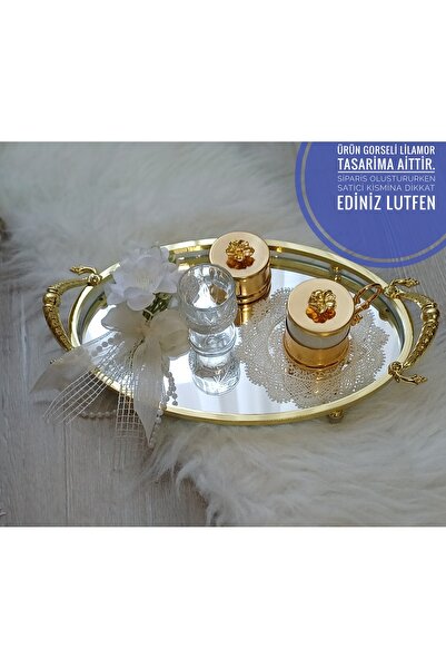 LilAmor Concept Hediyelik Damat kahvesi tepsi seti