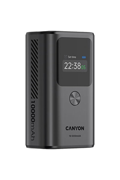 CANYON Stație de încărcare, OnPower 130, TFT, 10000 mAh, PD, 30 W, negru/gri