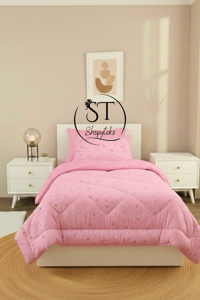 Shopyteks Single Welsoft Quilt Pink Star |   Dowry Set |   Dowry Set