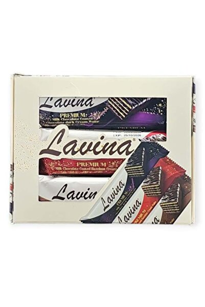 Lavina بريميوم – رقائق وافر محشوة بكريمة البندق ومغطاة بالشوكولاتة – 6 × 45 جم