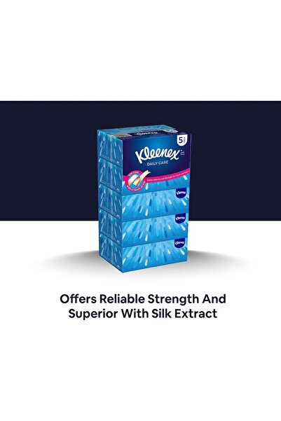 Kleenex Daily Care 2 Ply Facial Tissue - 170 Sheets x 5 Boxes