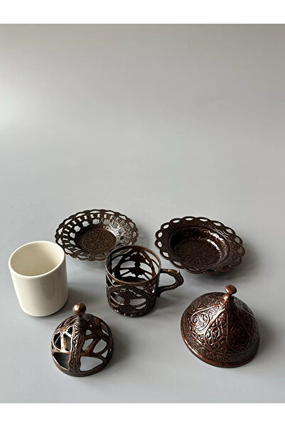 E orient 2-Person Coffee Set Cast Iron Turkish Coffee Set with Ottoman Motifs