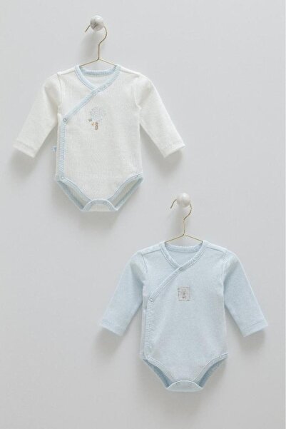 Caramell HELLO FOREST ANVELOP UZUN KOL İKİLİ ÇITÇITLI BODY Mavi