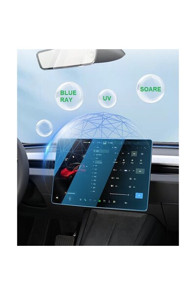 dalip Tempered Glass Screen Protector for Tesla Model 3/Y — 4K Anti-Blue-Ray, Anti-Fingerprint, 2
