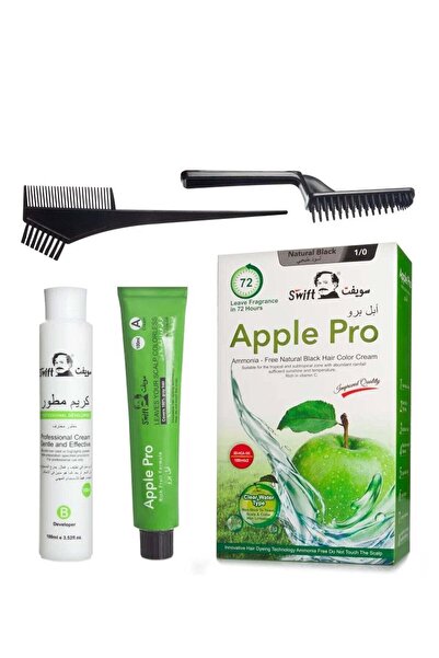 Apple Pro كريم سويفت لتلوين الشعر أسود طبيعي 1/0