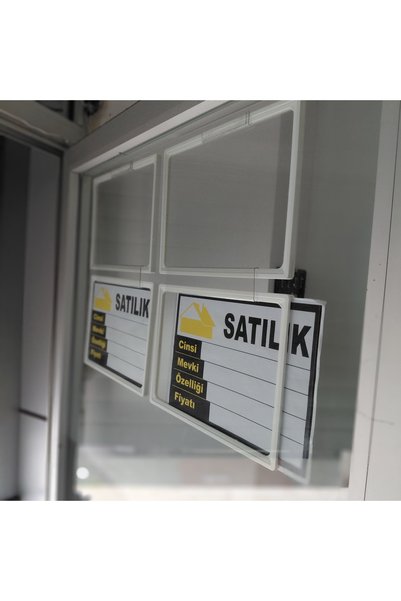 ETİKETLİK FİYATLIK 415-PORTATİF EMLAK VİTRİN ÇERÇEVE - 15AD - SİLİKON BANT AS...