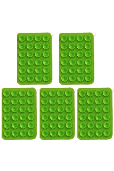 Flippy Universal Adhesive Mount for Phone/Tablet, 24 Suction Cups, Silicone, 8 x 5.5 x 1 cm, Green