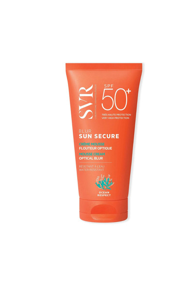 SVR , Sun Secure Blur, fără parfum, protecție solară, cremă cu protecție solară, pentru față, SPF 50+, 50 ml