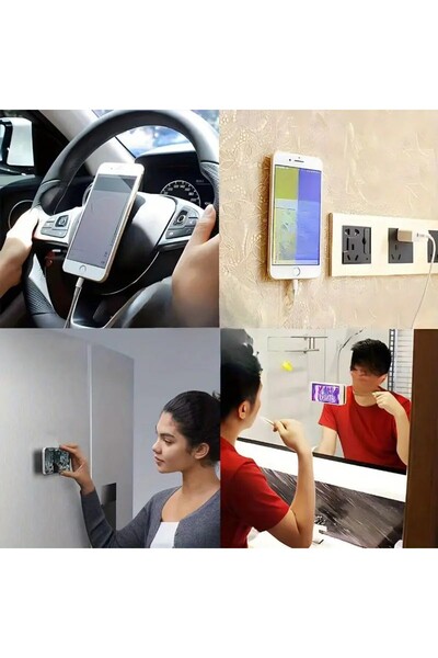 Flippy Universal Adhesive Phone/Tablet Holder with 24 Suction Cups, Silicone, 8 x 5.5 x 1 cm, Blue