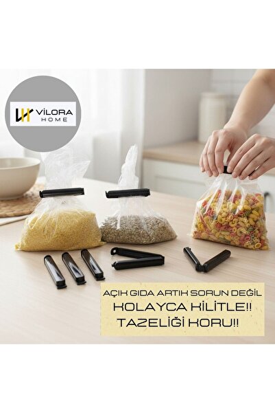 VİLORA HOME مشبك كليبو - مشبك حقيبة متعدد الاستخدامات لحفظ الطعام (8 قطع حجم ...