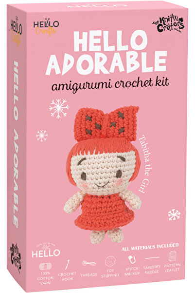 BALIM ÖRGÜ EVİ Mini Cute Amigurumi Knitting Kit Tabitha the Girl 11 cm