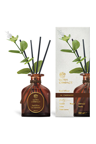 Ultra Compact Set Odorizant de Cameră Premium cu Bețișoare – Cashmere, Difuzor 200 ml, Prospetime 60+ Zile