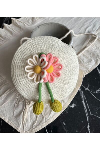 EMKSHOP Цветна тъкана голяма чанта