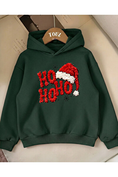 Touz Moda Ho Ho Ho Christmas Design 3 Thread Thick Young Sweatshirt