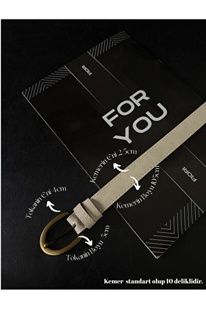 Fiori Women's Pants Belt with Oval Buckle, Coat Belt, Shirt Belt, Dress Belt