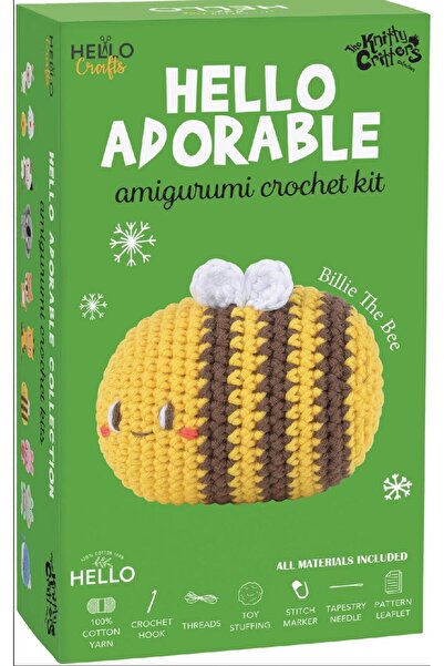 BALIM ÖRGÜ EVİ Mini Cute Amigurumi Knitting Kit Billie the Bee 7 cm