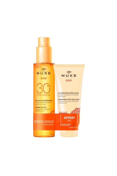 Nuxe Set Nuxe: Sun, Anti-Ageing, Tanning Oil, SPF 30, 150 ml + Sun, Sun Protectio, 100 ml