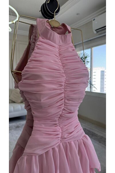 qmhafst فستان شيفون جورجيت