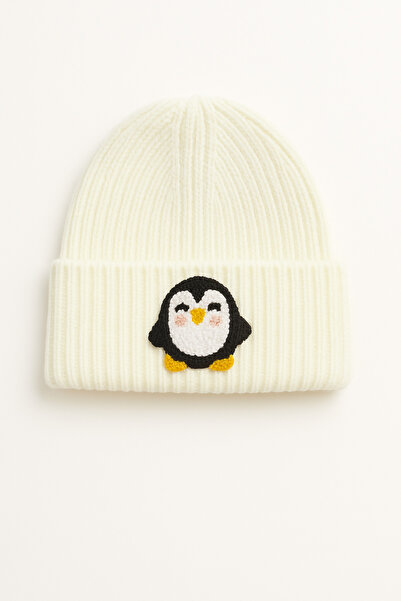 byebruketenci Cream Yellow Foot Penguin Beanie Wool Christmas Gift
