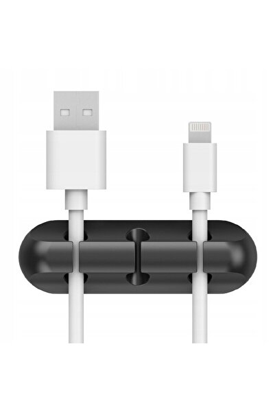 dalip Cable Organizer Dalip, Self-adhesive, Multifunctional, 3-Slot Holder, 6.4x2.2cm, Black