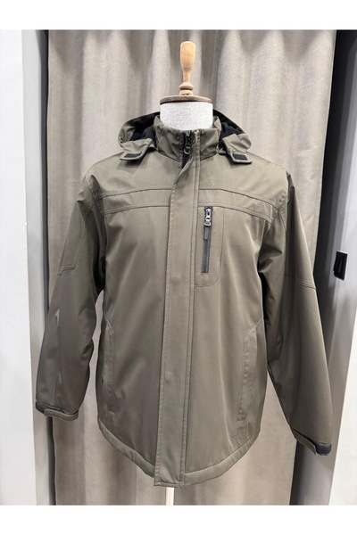 BIGAZZI HAKİ ERKEK KABAN KAPŞONLU