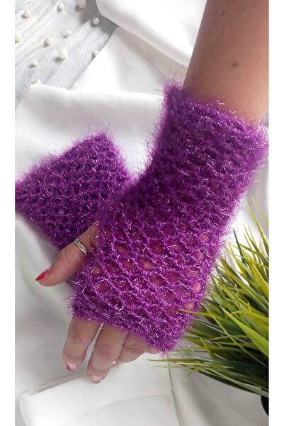 ZeynDesign Trendy File El Yapımı Parmaksız Yünlü Eldiven