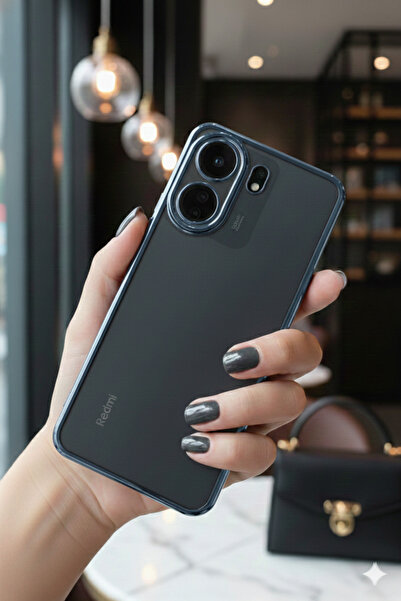 TechTrove Poco C65 Uyumlu 3D Kamera Korumalı Şeffaf Tasarım Bumper Kılıf
