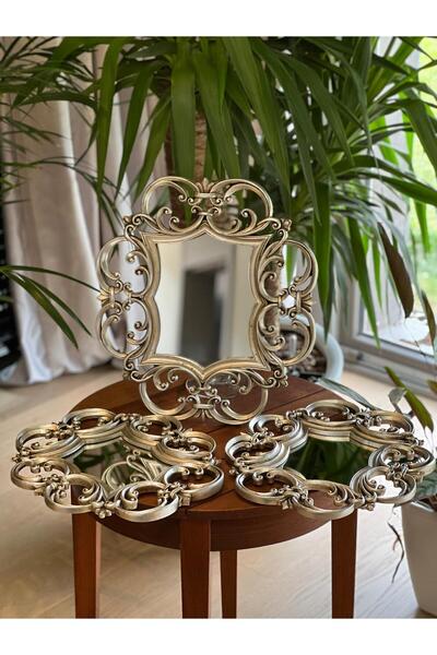 MGS COLLECTION Dekoratif Polyester Duvar Aynası Rustik Ayna