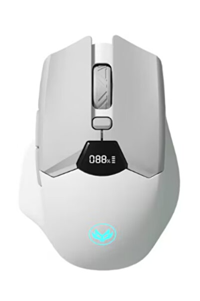 OEM Mouse wireless și Bluetooth, afișaj LED cu baterie, mod dual 2.4G, silențios, 600mAh, Type-C, ALB