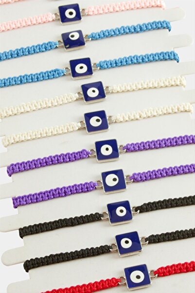 cleovibe Square Evil Eye Macrame Braided Bracelet