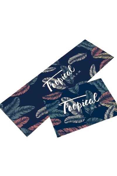 QGC Entrance mat set of 2, 40x60 cm and 40x120 cm, blue