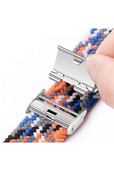 OEM Smartwatch strap, 22 mm width, adjustable, elastic textile material, nylon, light wood