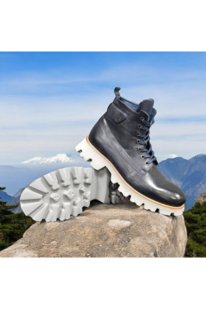 VİVA SHOES 100% Genuine Leather Eva Sole Men's Half Boots