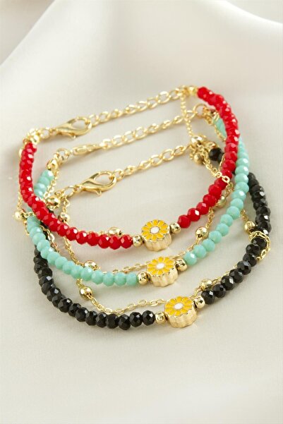 cleovibe Daisy Chain Crystal Bracelet