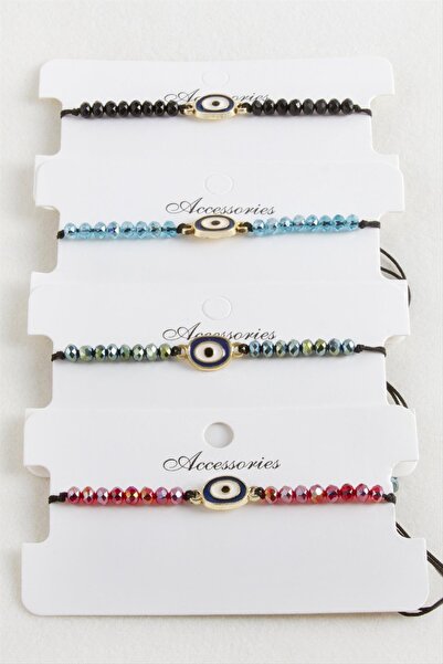 cleovibe Nazar Crystal Macrame Rope Bracelet