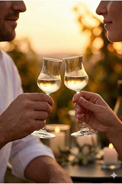 NUDE Vintage 2'li Kristal Cam Mini Ayaklı Kadeh & Likör Bardağı Seti 88 cc - ...