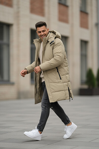 dehaine Men's long jacket, with side zippers, M25