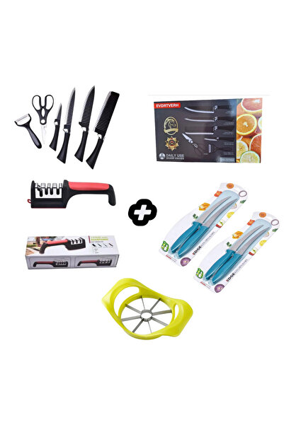 Otto Otto Set: 3-level sharpener + 6 knives + 4 fruit knives + fruit slicer.