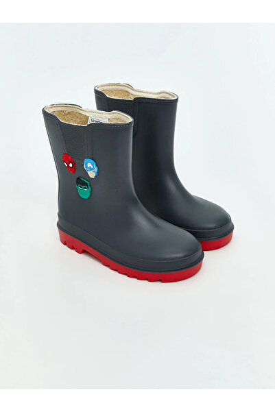 LC Waikiki Lcw Steps Anthracite Printed Boys' Rain Boots