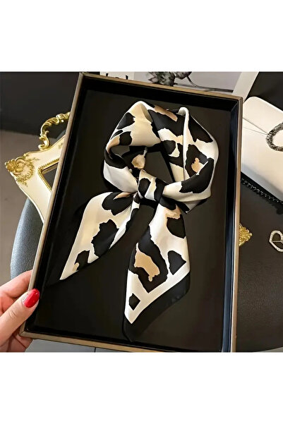 Zess store Black and White Large Leopard Print Scarf Shawl